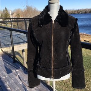 David Bitton Corduroy/Fur Jacket